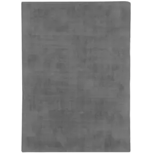 The Deco Factory SANTAL - Tapis salon ou chambre aspect velours - 120 x 170 cm Gris