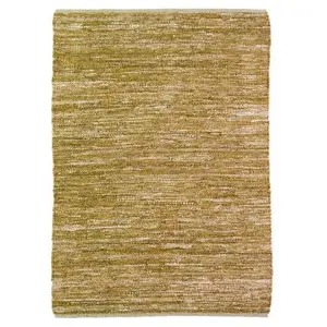 Tapis Ethnique - THE DECO FACTORY - SKIN - Cuir - Jaune Ocre - 120 x 170 cm