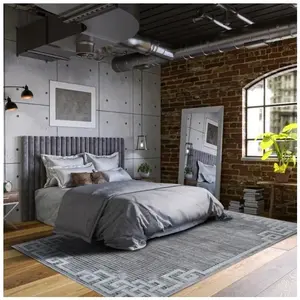 THEDECOFACTORY The Deco Factory BORGES ORIENT - Tapis graphique effet orient 120 x 170 cm Gris pas cher