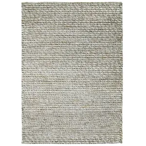 THE DECO FACTORY LATONIE - Tapis élégant en laine et viscose - look naturel marbré 120 x 170 cm Beige/écru pas cher