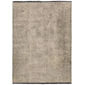 THEDECOFACTORY Venice - Tapis en coton et polyester lavable tissé plat gris 120x170 pas cher