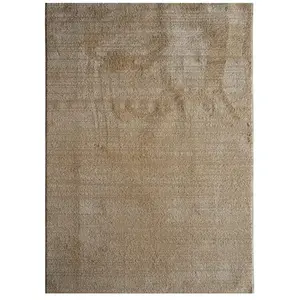 THEDECOFACTORY HORIZON UNI - Tapis contemporain en polyester or 120x166 pas cher