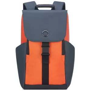 Sac à dos - DELSEY PARIS - Securflap Backpack - Orange - 40x27x13 cm - 720g