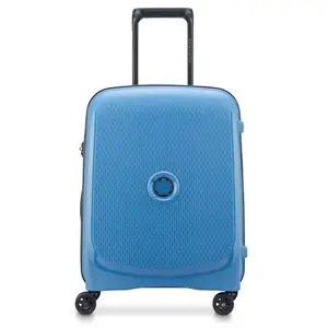 Valise Cabine Trolley Slim Delsey Belmont Plus 55 cm 33 L Bleu zinc pas cher