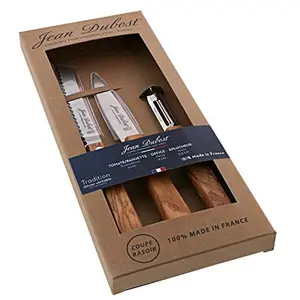 Jean Dubost SET 3 PIECES CUISINE MANCHE OLIVIER TRADITION pas cher