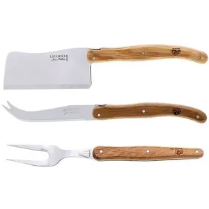Laguiole jean dubost 97146 coffret bois naturel 3 pièces fromage pas cher