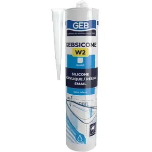 Mastic silicone Blanc GEBSICONE W2 joints sanit... pas cher
