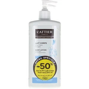 Cattier Soin du Corps Lait Modelant Bio Lot de 2 x 500ml pas cher