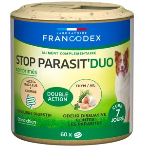 FRANCODEX anti parasitaire 60 comprimés pour grand chien