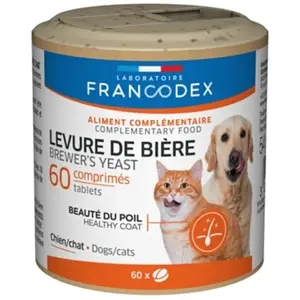 Levure de Bière Pour chiens et chats boite de 60 comprimés - FrancodexVendu parcdiscount