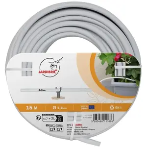 JARDIBRIC Tuyau micro conduit dirrigation - Ø4 x 6 mm - 15 m - Blanc -... pas cher
