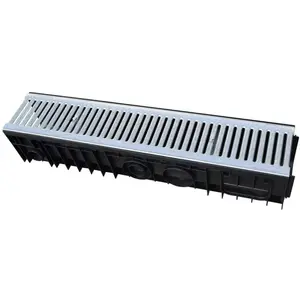 Jardibric - Caniveaux en PP avec Grille Acier Galvanisée 150x150 pas cher