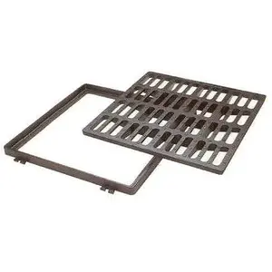 Grille de Regard Carrée en Fonte Jardibric C250 400x400mm pas cher