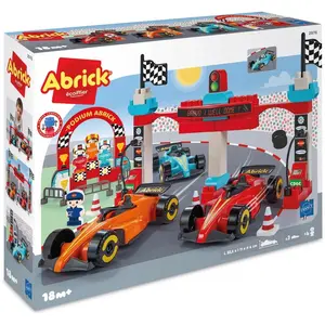 Ecoiffier Abrick Bouwblokken Formule 1 Grand Prix met 3 Voertuigen pas cher