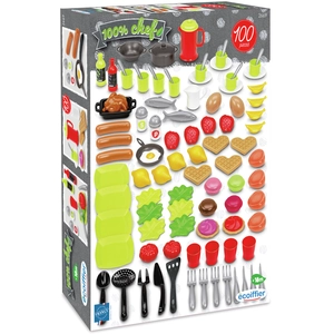 Ecoiffier 100% Chef Boite Dinette 100 Pièces pas cher