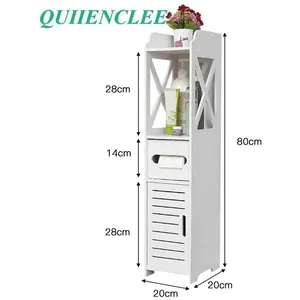 QUIIENCLEE-20*20*80cm PP armoire de salle de bain, armoire de rangemen...
