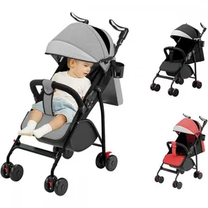 Poussette citadine - XUANYU - 6-48 mois- pliable à une main - Avec panier et habillage pluie - Gris pas cher