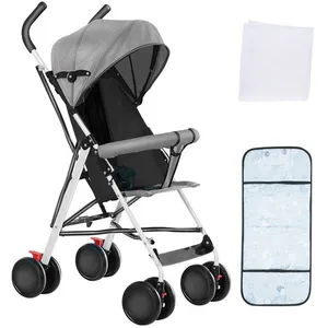 XUANYU MIPAN. Poussette Compacte - Poussette Canne Bébé 0-3 Ans - Landau assis Avce Parasol + Moustiquaire - Gris pas cher