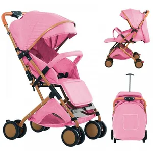 Poussette polyvalente - sport - XUANYU - Poussette Bébé - Avec panier + Tapis En Coton - Peut S'asseoir Ou Se Coucher - Rose pas cher