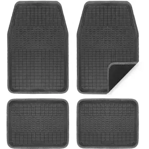 Lot 4 Tapis PVC/Moquette Imperméables Bi-matière pas cher