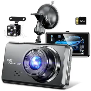 Dashcam avant/arrière HD + carte microSD 32Go incluse