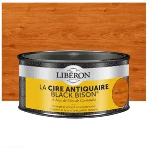 Liberon Cire des antiquaires black bison pâte - merisier foncé - 500 mL pas cher