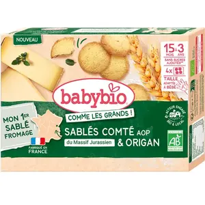 Babybio Sablés Comté du Massif Jurassien Origan - 72g pas cher