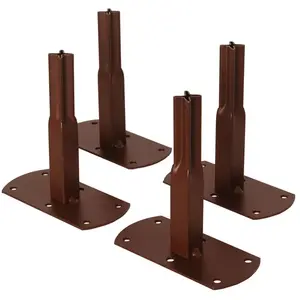 Pack 4 pieds en tube carré 20 mm à visser - LOUIS MOULIN Fer VieilliVendu parcdiscount