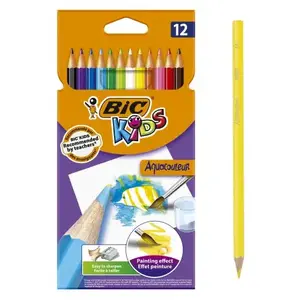 Etui de 12 crayons Bic Kids Aquacouleur pas cher