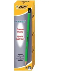 Bic 12 Crayons À Papier - 2h - Mine Dure - Bic Criterium 550 pas cher