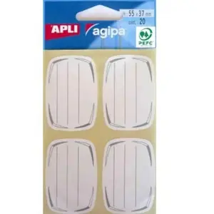 Comparateur de prix : APLI 11340 - Pochette de 20 étiquettes scolaires - 37 x 55 mm - Fabrication Française.
