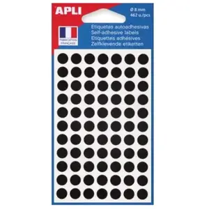 Agipa - Disques Adhesifs 8mm Noir - Sac De 462 pas cher
