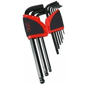 Râtelier de 9 clés mâles 6 pans à tête sphérique 1,5-10mm - SAM OUTILLAGE - 67-AR9A pas cher