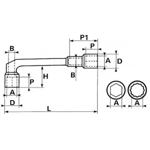 Sam Outillage CLE A PIPE DEBOUCHEE 6/6 PANS 24 MM SAM - 94-24Vendu parrakuten