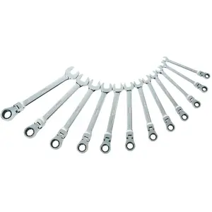 Sam Outillage - Jeu de 12 clés mixtes a cliquet articulee 8 a 19 mm sam - 50CTJ12 pas cher
