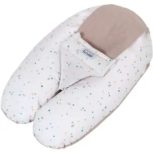 TINEO Coussin de grossesse Multirelax éponge noisette pois