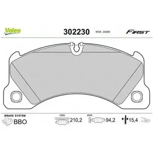 Plaquette de frein gamme first Volskwagen touareg 04.10>12.14 - VALEO ... pas cher