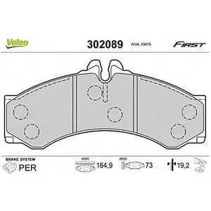Plaquette de frein gamme first Mercedes sprinter 09/99> RR - VALEO - 302089 pas cher