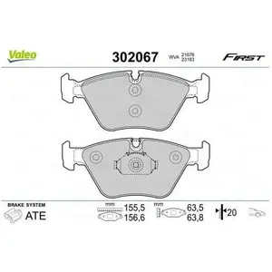 Plaquette de frein gamme first BMW s.3 08.99> fr - VALEO - 302067 pas cher