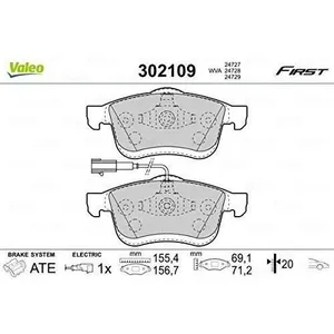 Plaquette de frein gamme first Fiat doblo II fr - VALEO - 302109 pas cher