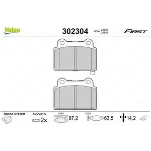 VALEO Plaquettes de frein X4 pour MITSUBISHI: Lancer (Ref: 302304)Vendu paroscaro