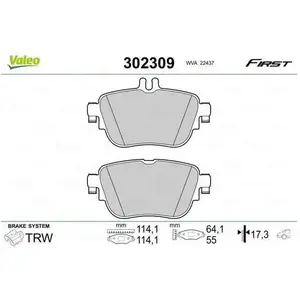 Plaquette de frein gamme first Mercedes class e2016> - VALEO - 302309 pas cher