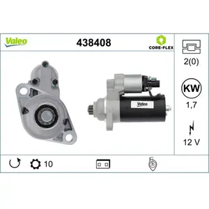 VALEO Démarreur pour SKODA: Roomster, Fabia & VOLKSWAGEN: Polo, Golf & SEAT: Cordoba, Ibiza (Ref: 438408)