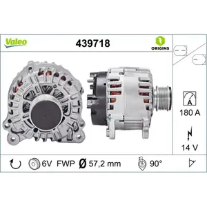 VALEO Alternateur pour SKODA: Superb & VOLKSWAGEN: Golf, Passat, Sharan, CC & SEAT: Alhambra (Ref: 439718)