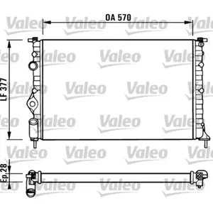 VALEO Radiateur moteur pour RENAULT: Mégane Classic, Mégane, Mégane Scénic (Ref: 731379) pas cher