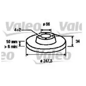 VALEO Jeu de Disques de Frein VAL186200