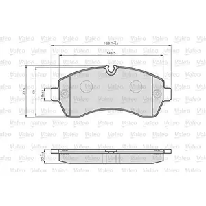 Valeo 872200 Patins de frein pas cher