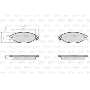 VALEO 872981 Plaquettes de frein pas cher