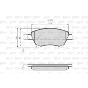 VALEO Plaquettes de frein X4 pour RENAULT: Kangoo (Ref: 872930)