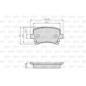 Valeo 872914 Patins de frein pas cher